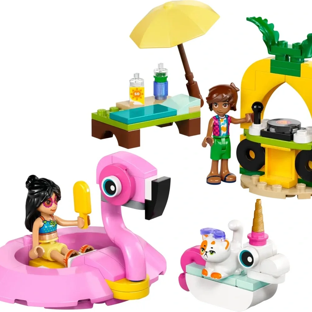 LEGO Friends Unicorn & Flamingo Pool Party Pretend Play Building Toy - Creative